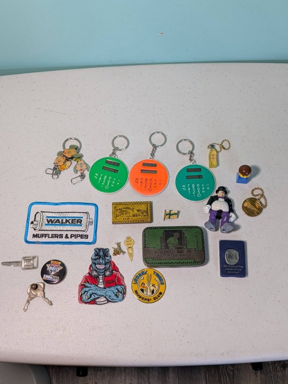 Lot of 20 Various Items Junk Drawer Vintage Looney Toons Bookmark Tins Disney